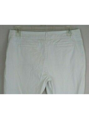 Tribal Studio Women's White Capri Pants With Button Accents Size 12P
